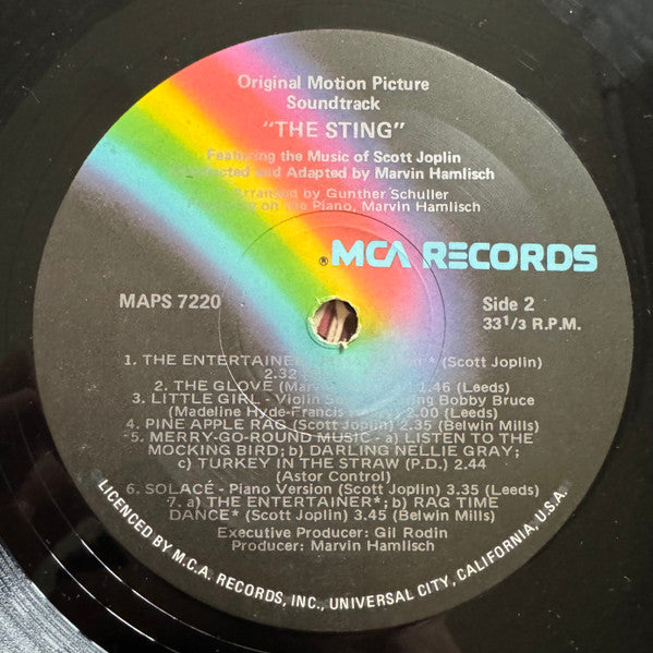 Marvin Hamlisch Featuring The Music Of Scott Joplin : The Sting (Original Motion Picture Soundtrack) (LP, Album)
