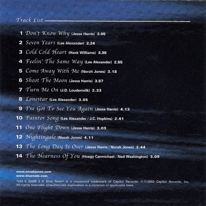 Norah Jones : Come Away With Me (CD, Album)