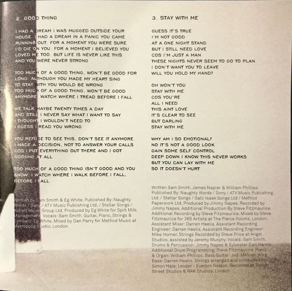 Sam Smith (12) : In The Lonely Hour (CD, Album, Dlx)