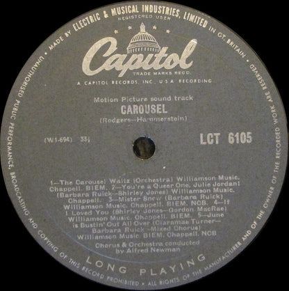 Rodgers & Hammerstein : Carousel (The Sound Track Of The Motion Picture) (LP, Album, Mono, RP)